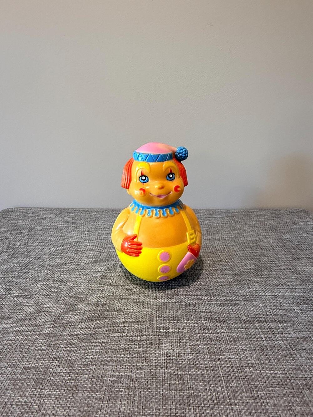 Vintage 1972 The First Years Roly Poly Clown Toy Retro